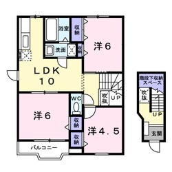 日前宮駅 徒歩18分 2階の物件間取画像